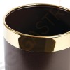 Bolero Papierkorb mit goldfarbenem Rand 10L Kapazität: 10L | puderbeschichteter Stahl