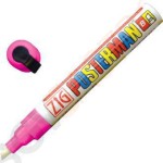 Securit Zig Posterman wetterfester Kreidestift 6mm rosa Keilspitze | 6mm dick | rosa