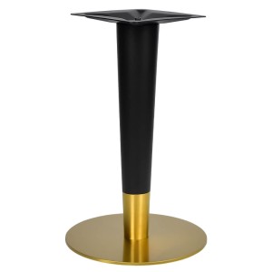 Tischfuß – Edelstahl Und Eisen Ø45 Höhe 72,5 Cm Gold / Schwarz Tischfuß – Edelstahl Und Eisen Ø45 Höhe 72,5 Cm Gold / Schwarz