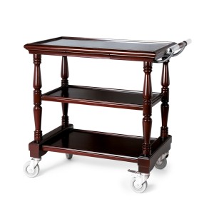 Servierwagen - Holz - mit 3 Ablageflächen Servierwagen - Holz - mit 3 Ablageflächen