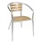 Stühle aus Aluminium und Eschenholz