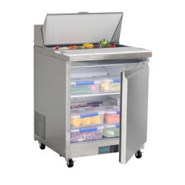 Polar U-Serie Premium Einzeltür Mega Top Prep Thekenkühlschrank 154 Liter 