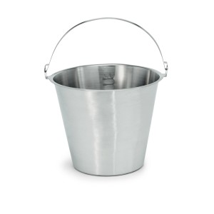 WAS Eimer 10 Liter mit Skalierung Chromnickelstahl