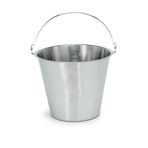 WAS Eimer 10 Liter mit Skalierung Chromnickelstahl