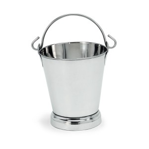 WAS Eimer mit Bodenreif 10 Liter Chromnickelstahl