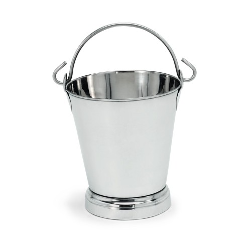 WAS Eimer mit Bodenreif 10 Liter Chromnickelstahl