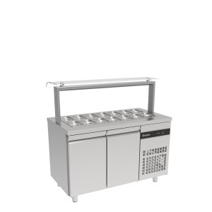 Kühlvitrine mit 2 Türen GN1/1 SG 1350 Maße 1340x700x1300mm