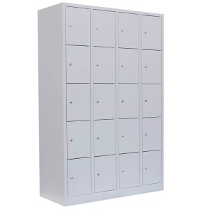 Schließfachschrank lichtgrau 20 Schließfächer Schließfachschrank lichtgrau 20 Schließfächer