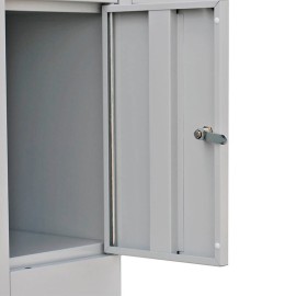 Schließfachschrank lichtgrau  20 Schließfächer 