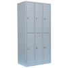 Spind lichtgrau 520230, 6 Schließfächer 88,5 x 50,0 x 180,0 cm