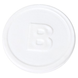 Contacto Biermarken aus weiss Kunststoff, mit Prägung