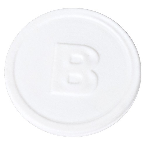 Contacto Biermarken aus weiss Kunststoff, mit Prägung Contacto Biermarken aus weiss Kunststoff, mit Prägung