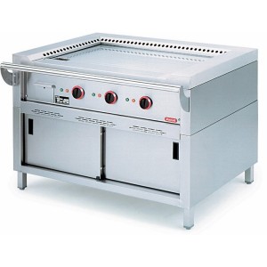 NAYATI -Elektro Teppanyaki, geschlossenem Unterbau, 3 Zone 14,3 kW