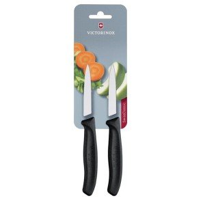 Victorinox Spitzes Gemüsemesser 8cm Schwarz (2 Stück) Victorinox Spitzes Gemüsemesser 8cm Schwarz (2 Stück)