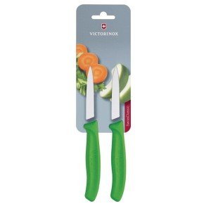 Victorinox Spitzes Gemüsemesser 8cm Grün (2 Stück) Victorinox Spitzes Gemüsemesser 8cm Grün (2 Stück)