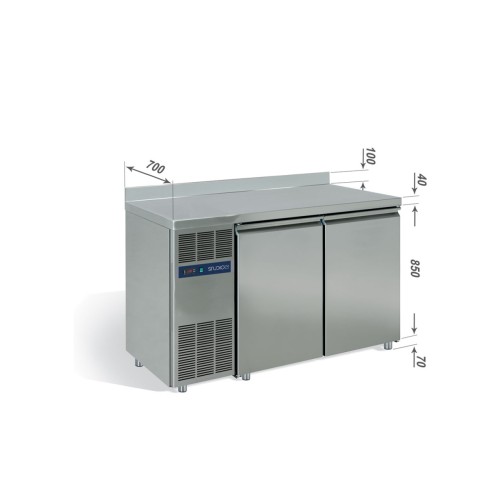 Studio 54 Getränkekühltheke mit Aufkantung Arbeitsplatte 1500 Studio 54 Getränkekühltheke mit Aufkantung Arbeitsplatte 1500