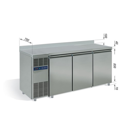 Studio 54 Getränkekühltheke mit Aufkantung Arbeitsplatte 2080 Studio 54 Getränkekühltheke mit Aufkantung Arbeitsplatte 2080