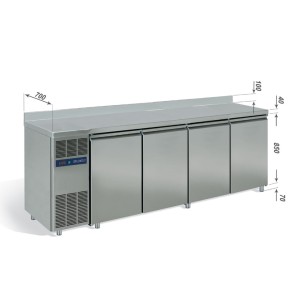 Studio 54 Getränkekühltheke mit Aufkantung Arbeitsplatte 2660