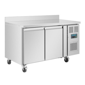 Polar Serie U 2-türiger Edelstahlgefrierschrank mit Spritzschutz 282Ltr 