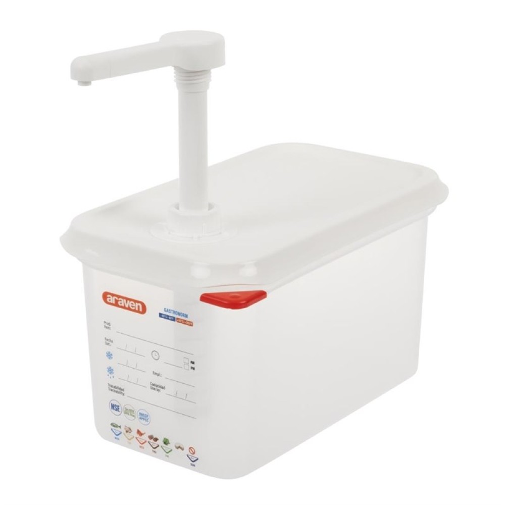 Araven Saucenspender mit Pumpe 1/4 GN 