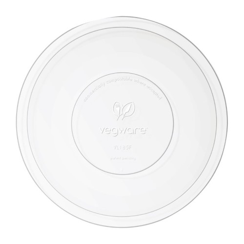 Vegware 185 Serie Kompostierbare Flachdeckel (300 Stück) Vegware 185 Serie Kompostierbare Flachdeckel (300 Stück)