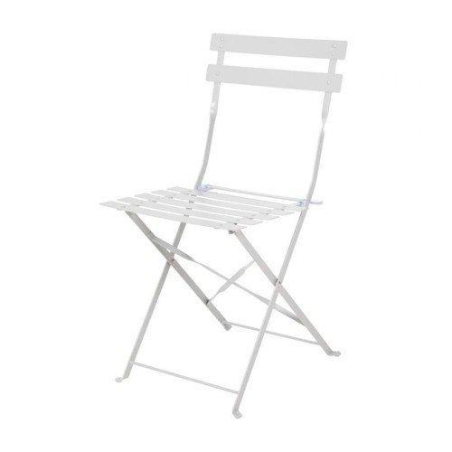 Bolero klappbare Terrassenstühle Stahl Graue 2 Stück | Sitzhöhe: 44cm | 80 x 38,7 x 47,1cm | Stahl | Graue