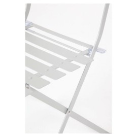 Bolero klappbare Terrassenstühle Stahl Graue 2 Stück | Sitzhöhe: 44cm | 80 x 38,7 x 47,1cm | Stahl | Graue