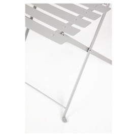 Bolero klappbare Terrassenstühle Stahl Graue 2 Stück | Sitzhöhe: 44cm | 80 x 38,7 x 47,1cm | Stahl | Graue