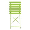 Bolero klappbare Terrassenstühle Stahl Hellgrün 2 Stück | Sitzhöhe: 44cm | 80 x 38,7 x 47,1cm | Stahl | Hellgrün