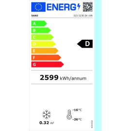 Saro Tiefkühlschrank, Glastür, Modell EK 199