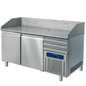  Pizzatisch B=1600 mm | 2 Türen 600x400 mm | 3 Schubladen