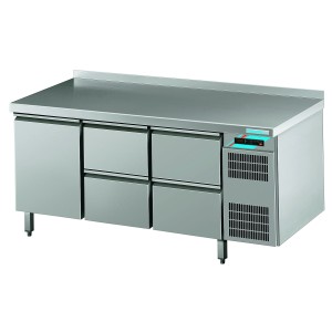 Chromo Kühltische mit 1 Tür GN 1/1 mit 4 Schublade 1/1 GN ( BxTx