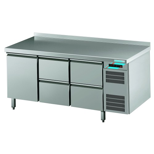 Chromo Kühltische mit 1 Tür GN 1/1 mit 4 Schublade 1/1 GN ( BxTx