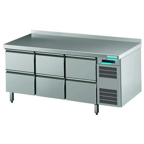 Chromo Kühltische mit 6 Schublade 1/1 GN ( BxTxH ) 1725x700x850m Chromo Kühltische mit 6 Schublade 1/1 GN ( BxTxH ) 1725x700x850m