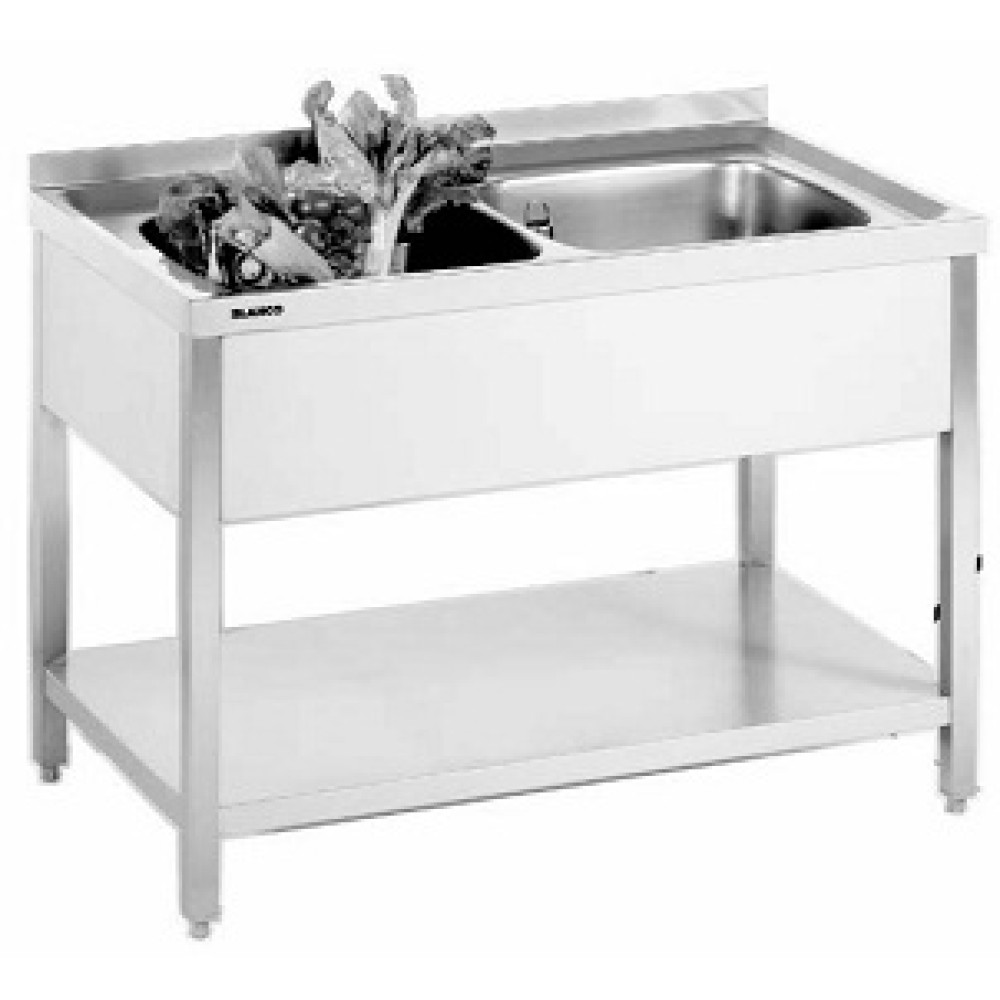 Spültisch 2 Mitte Becken 1200x600x850mm
