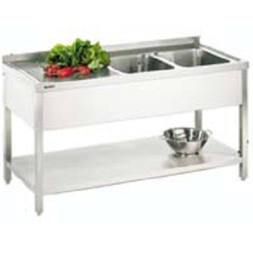 Spültisch 2 Becken Rechts 1400x700x850mm