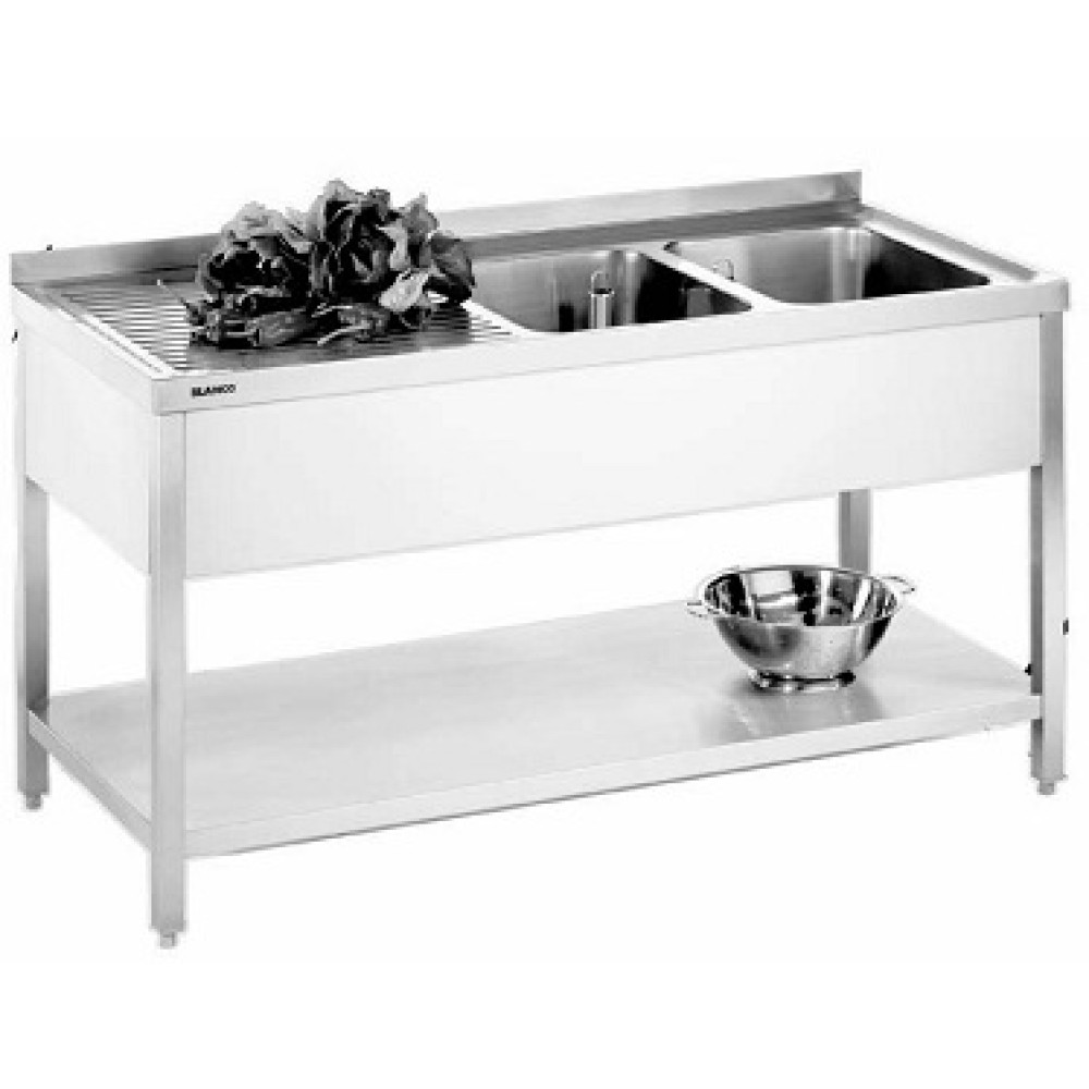 Spültisch 2 Becken Rechts 2000x600x850mm