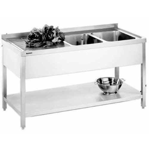 Spültisch 2 Becken Rechts 2000x600x850mm