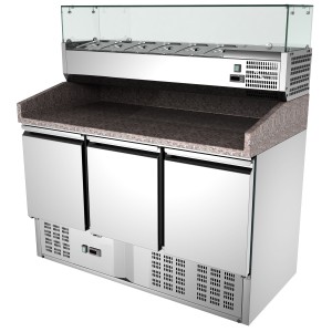 Pizza tisch mit Kühlaufsatz / 1370x700x850mm /1270 H Pizza tisch mit Kühlaufsatz / 1370x700x850mm /1270 H