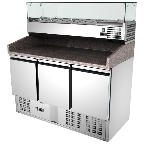 Pizza tisch mit Kühlaufsatz / 1370x700x850mm /1270 H