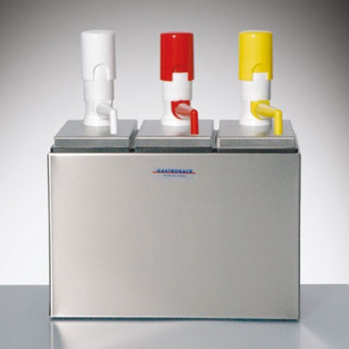 Saucenbar mit Druckknopfdosierung 3-tlg/360x190x400mm