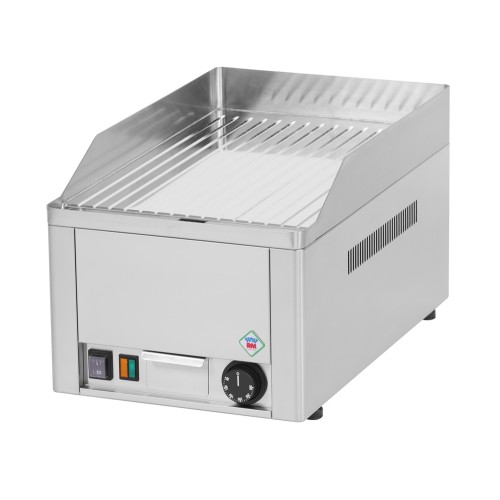 Tischgerät Elektro Griddleplatte gerillt Chromstahl /330x540x220 Tischgerät Elektro Griddleplatte gerillt Chromstahl /330x540x220