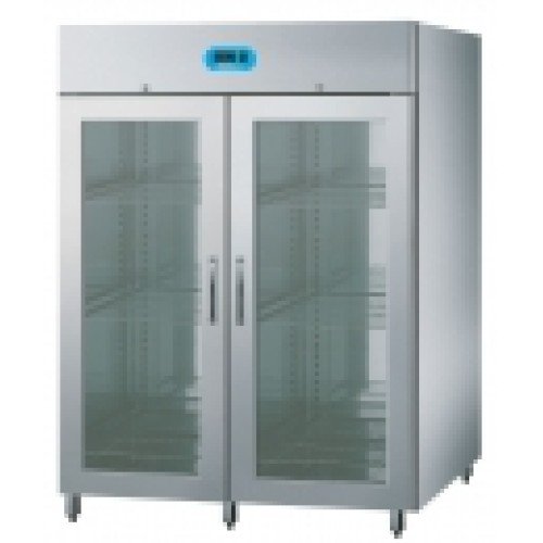 Chromo Tiefkühlschrank GN 2/1 mit 2 Türen ( BxTxH ) 1390x810x202
