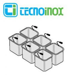 Korbset  6 x GN 1/6 für Nudelkocher 140x140x200mm
