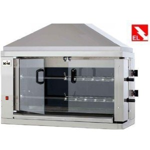 MCM 2EV Elektro Glaskeramik-Grills 12 Hähnchen /1098x480x64