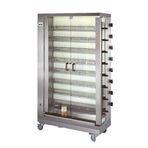 MCM 8EG GAS Hähnchengrill 8 Drehspieß 48 Hähnchen /1098x480x1720