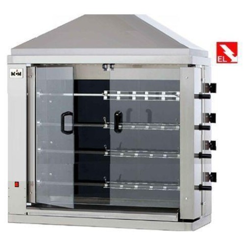 MCM 4EV Elektro Glaskeramik-Grills 24 Hähnchen /1098x480x1000