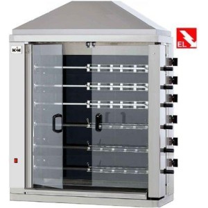 MCM 6EV Elektro Glaskeramik-Grills 36 Hähnchen /1098x480x1860mm