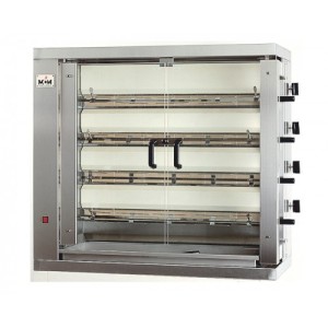 MCM 4EE Elektro Hähnchengrill 4 Drehspieß 24 Hähnchen /1098x480x
