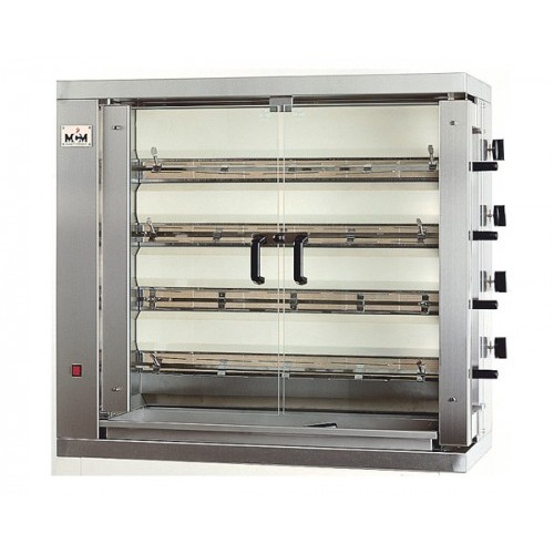MCM 4EE Elektro Hähnchengrill 4 Drehspieß 24 Hähnchen /1098x480x